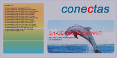 Toner 3.1-CE400X-BKCMY-KIT 4-farbig kompatibel mit HP CE400X / 507X