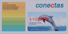 Toner 3.1-CF541X kompatibel mit HP CF541X / 203X