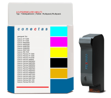 Tintenpatrone 4.3-PGI550CLI551-MULTI kompatibel mit Canon PGI-550pgbk-XL / 6431B001