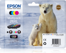 Epson C13T26364010 Tintenpatrone - Rainbow Kit / 4 Farben 26XL