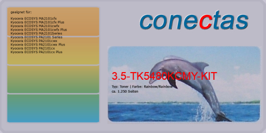 Toner 3.5-TK5480KCMY-KIT 4-farbig kompatibel mit Kyocera TK-5480K / 1T0C220NL0