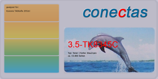 Toner 3.5-TK8345C kompatibel mit Kyocera TK-8345C / 1T02L7CNL0