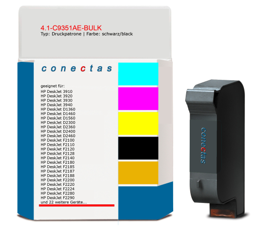 Druckpatrone 4.1-C9351AE-BULK kompatibel mit HP C9351AE / 21