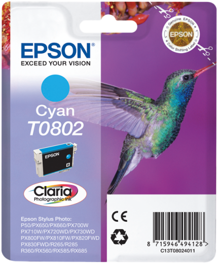 Epson T08024011 [ T08024011 / T0802 ] Tintenpatrone
